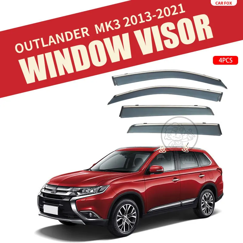 Car Window Visors For Mitsubishi Outlander mk4 mk3 2006-2023 Rain Guards Weathershields Sun Rain Deflectors Accessories