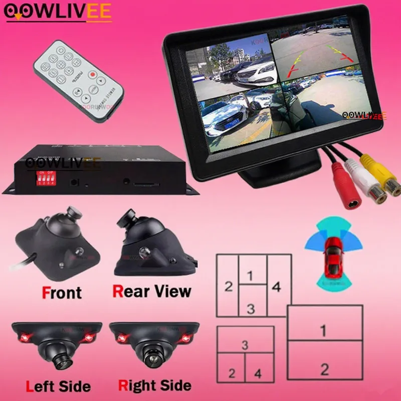 Dash Cam Car 360 Video Recorder Dvr Black Box For Rear View Front Camera  Smart Intelligent Systems Supplies Vehicle Accessories