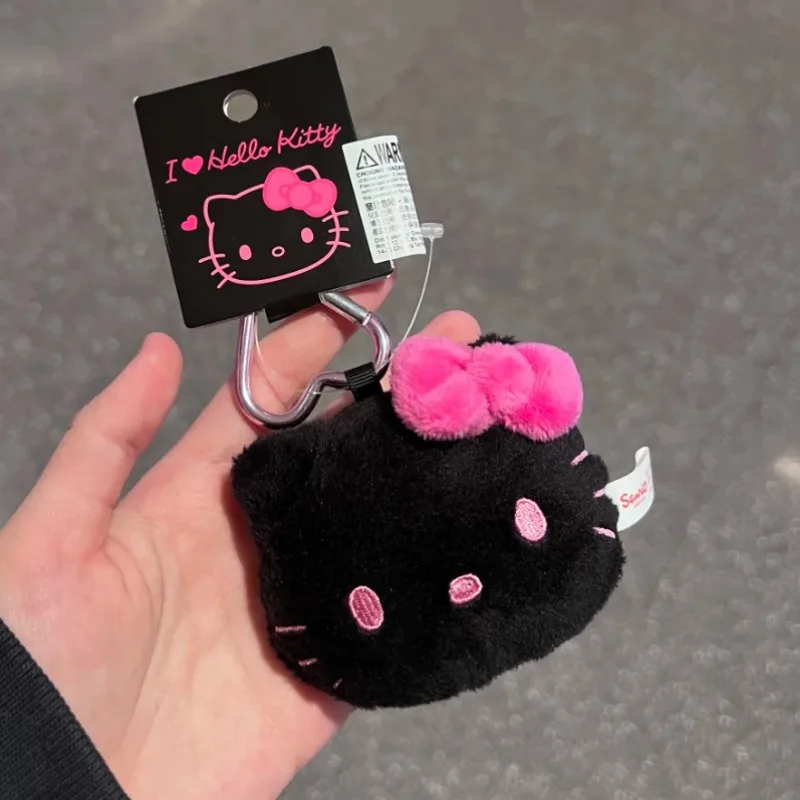 

Hello Kitty Bag Charm Cute Anime Women Accessories Black KT Backpack Keychain Decorative Desktop Ornament Girl Gift Wholesale
