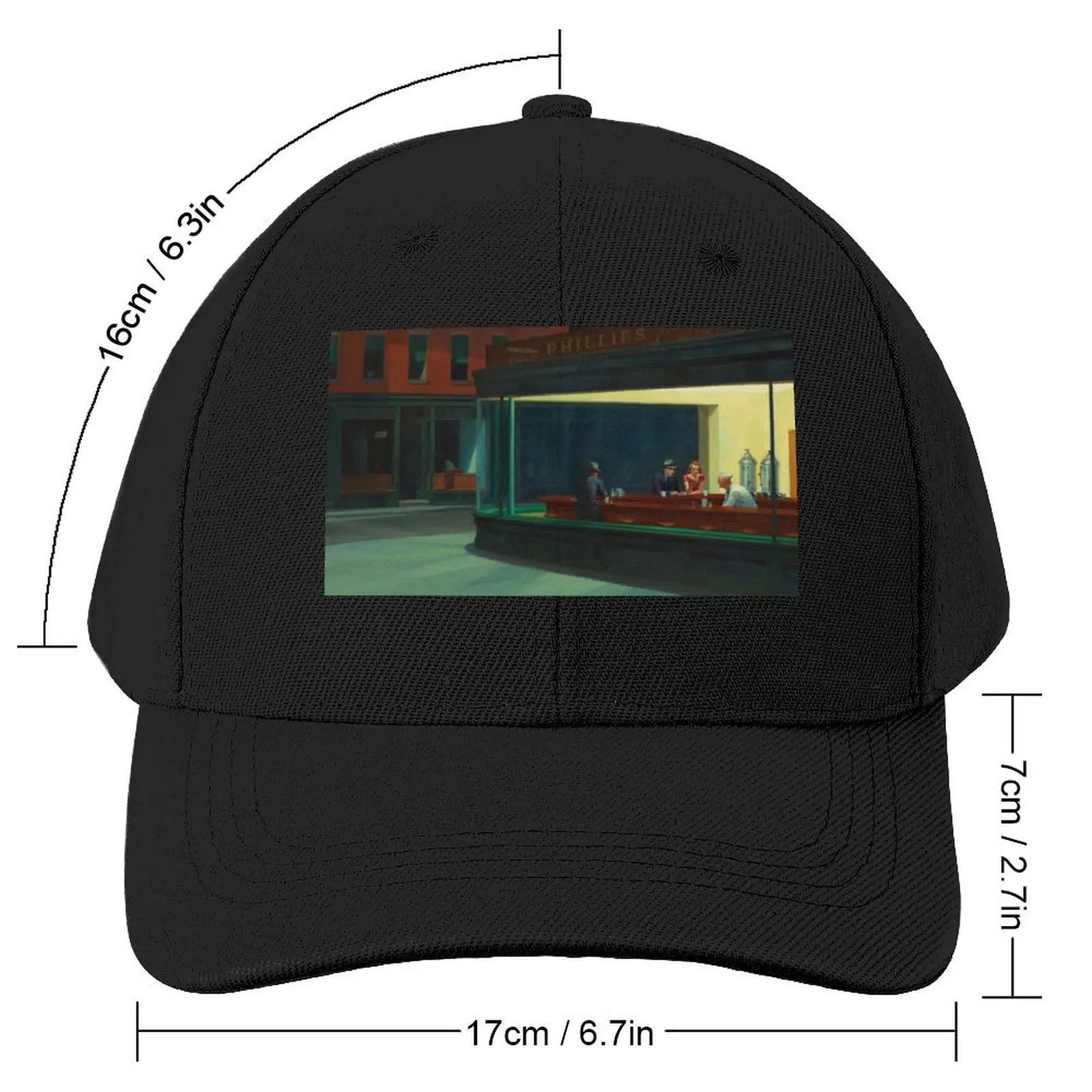 Nighthawks by Edward Hopper Baseball Cap Golf Cap custom Hat Luxury Cap Trucker Hat Mens Women's