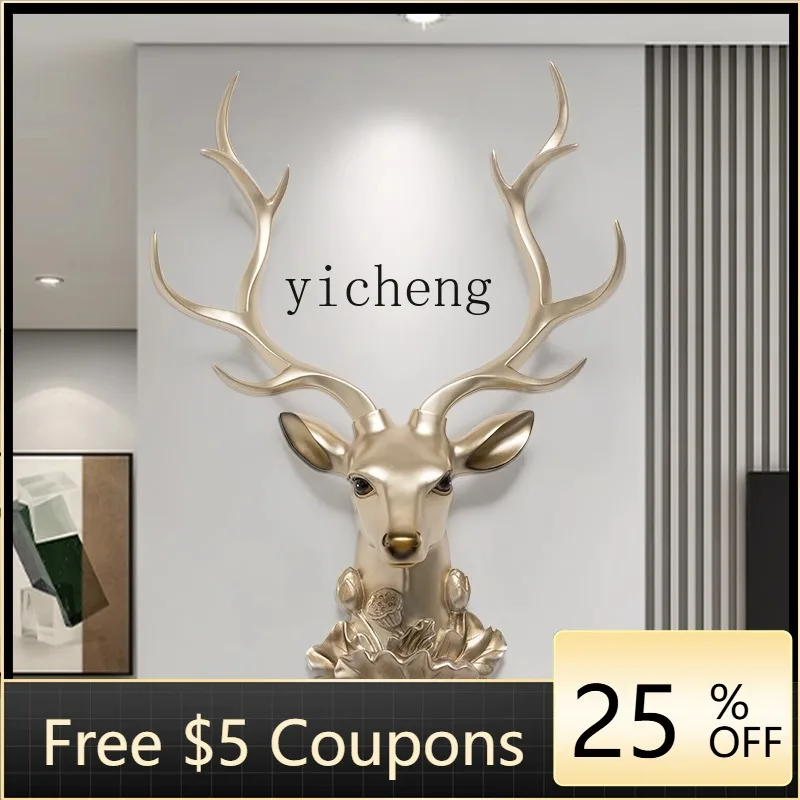 L7- three-dimensional deer head wall pendant wall pendant living room TV background wall decoration