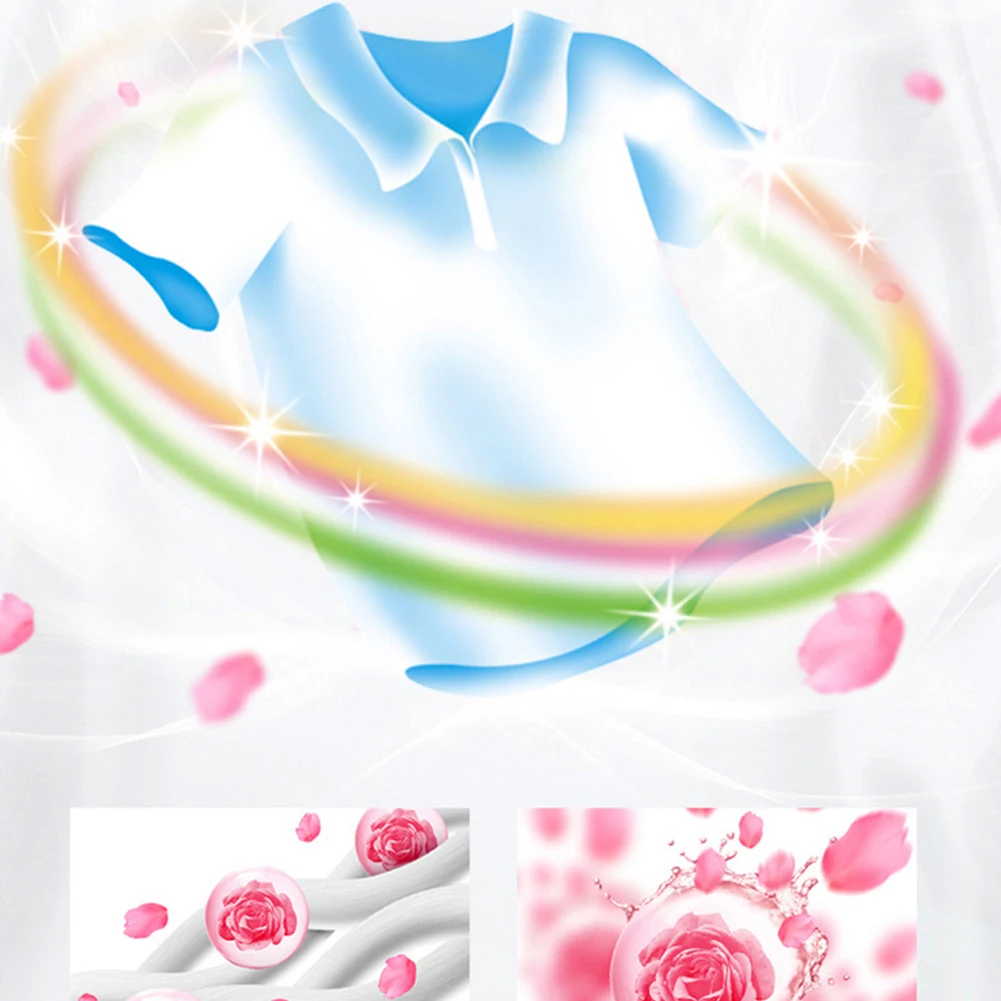 100Pcs Detergent Liquid Capsule Ball Anti Static Washing Clothes Fragrance Beads Lasting Household Cleaning Tools