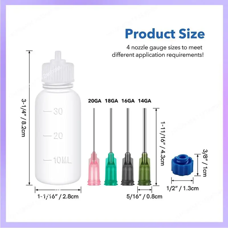 Garrafas aplicadoras de cola n83r, 60 peças, garrafas conta-gotas de plástico espremíveis de 30ml, garrafas conta-gotas espremíveis de óleo, artesanato, fácil instalação