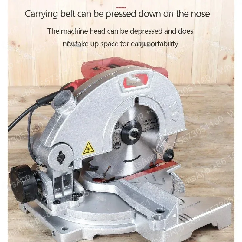 New Small 7 Inch Laser Positioning Aluminum Saw Machine, Multi-Function Wood Cutting Machine Miter Saw Machine Multi-Angle Cutti