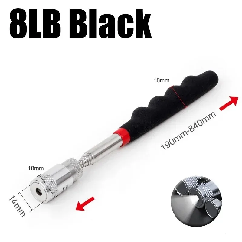 Portable Magnetic Flexible Pick-Up Tool - Telescopic Adjustable Extending Rod with Powerful Magnet for Handheld Retrieval Tasks