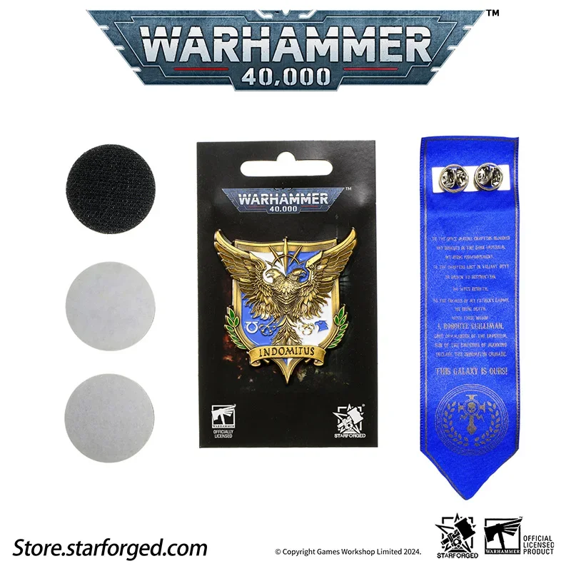 Starforged Indomitable Expedition Badge of Honor Brooch Space Marine Warhammer 40K Game Peripheral Boys Brooch Collection Gifts