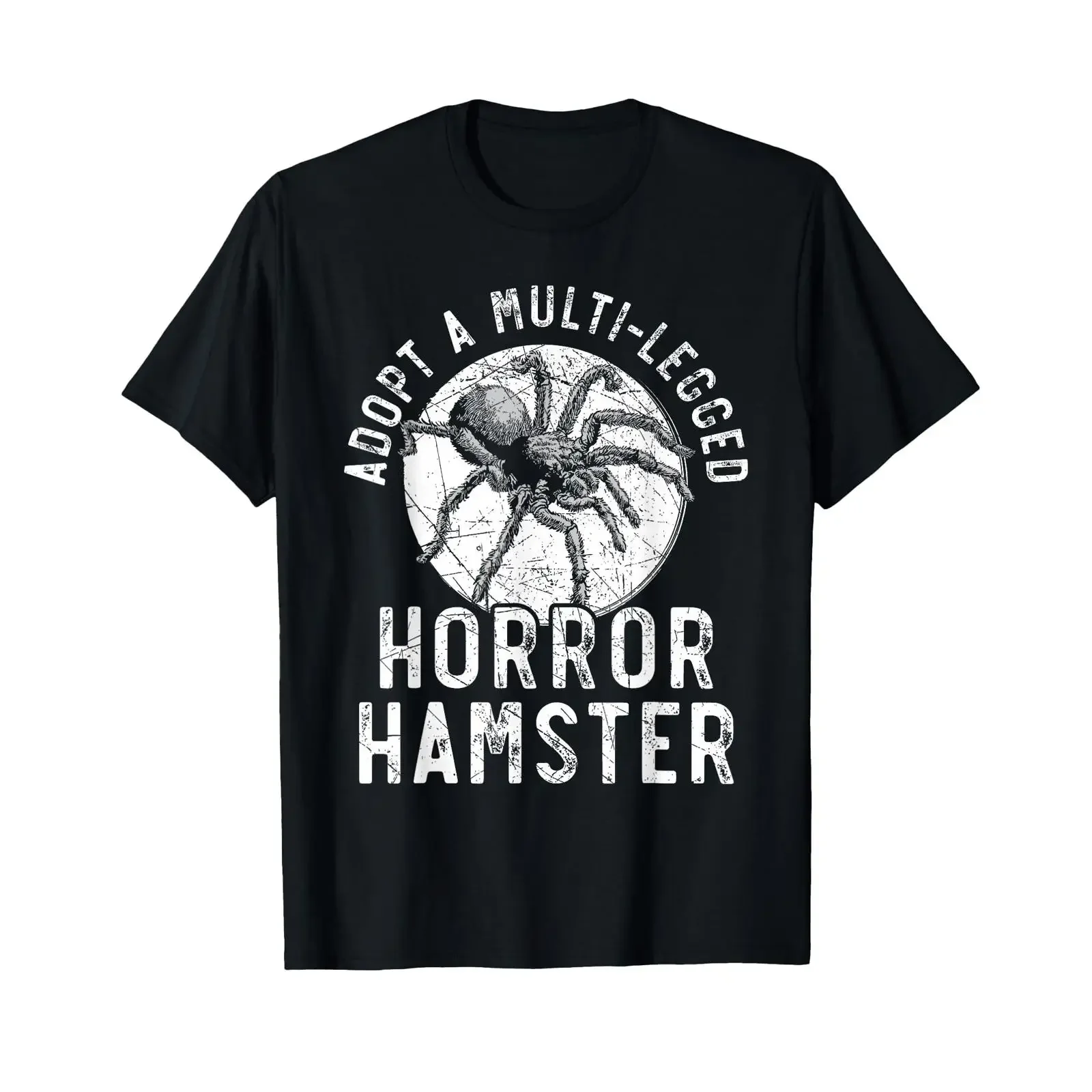 Adopt A Multi Legged Horror Hamster Tarantula Spider T Shirt vintage Washed Top For Everyday Wear Breathable homme Slightly