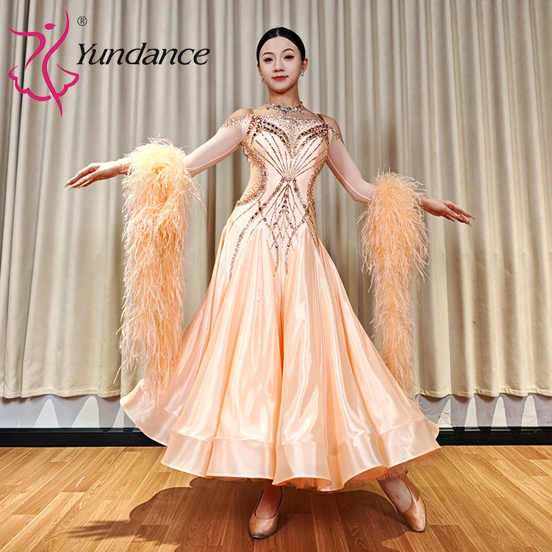 

B-25177 Custom International Standard Ballroom Dance Dress for Women Spandex/Polyester Stage Performance Wear