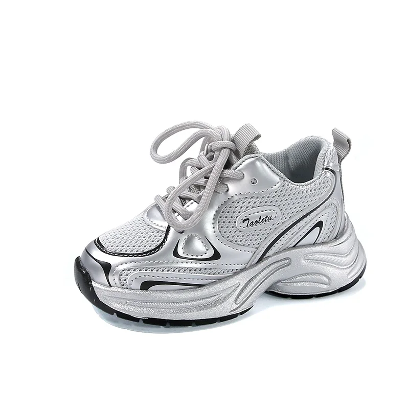 Kids Chunky Sneakers Boys Girls Casual Shoes Breathable Mesh Sport Running Style Children Platform Trainers