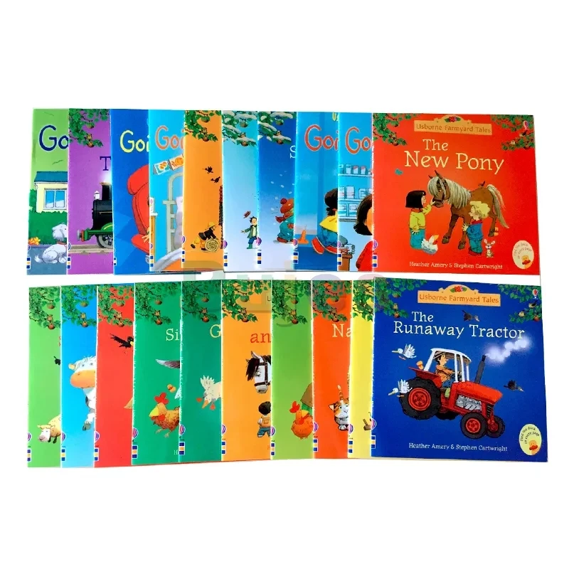 

New 20PCS/SET 15x15CMUsborne Farmyard Tales Series Children Baby Famous Farm Story English Picture Book Parent-Child Reading