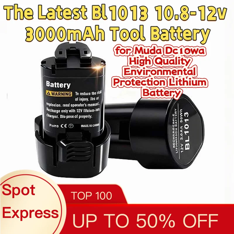 The Latest Bl1013 10.8-12v 3000mAh Tool Battery for Muda Dc10wa High Quality Environmental Protection Lithium Battery