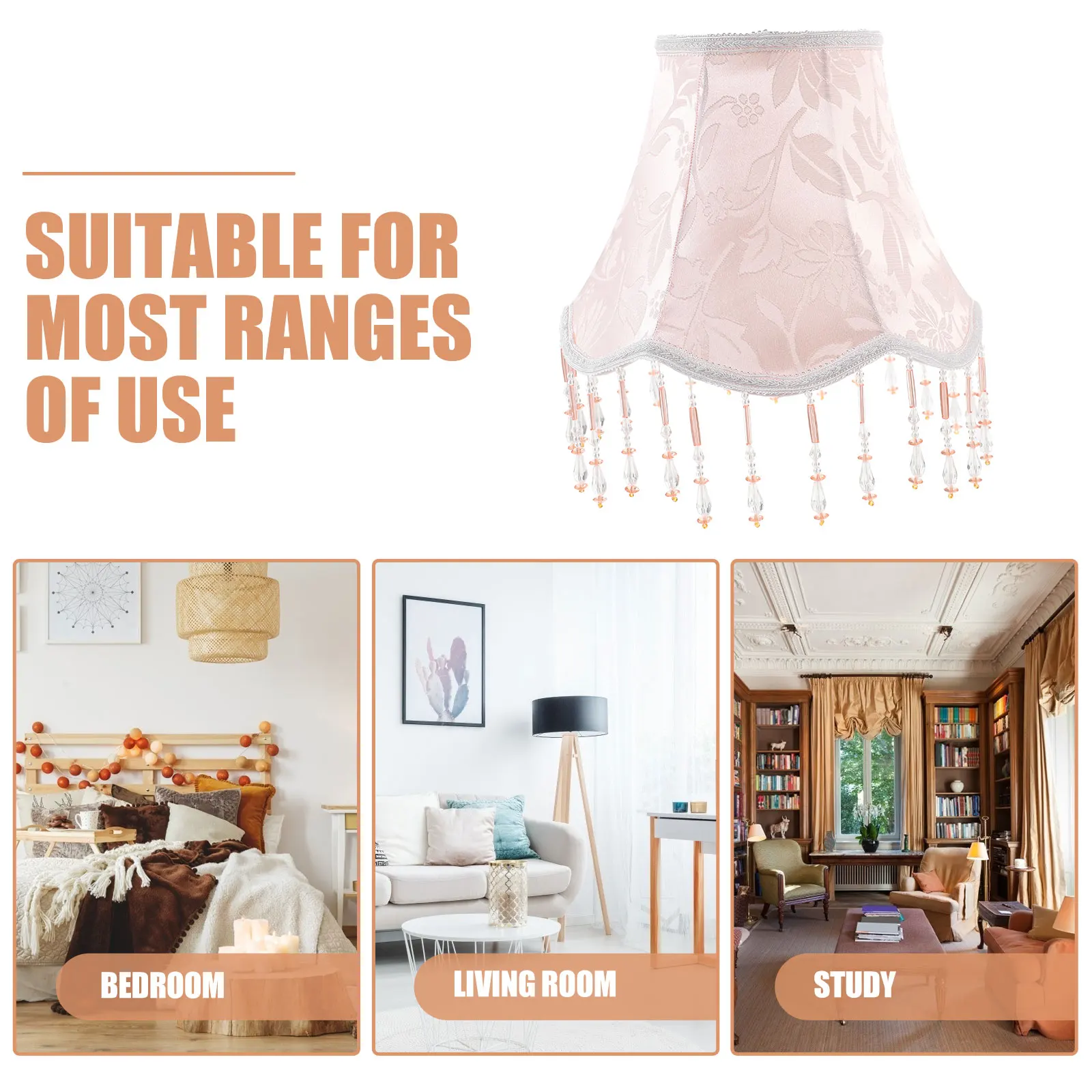 

Lamp Shades for Table Lamps Fabric Lampshade Retro Lampshades with Fringe