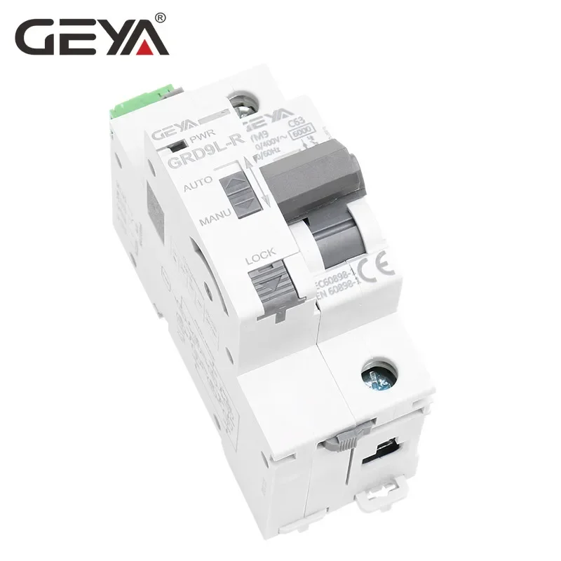 

GEYA Din Rail Automatic Recloser with Single Phase Mini Circuit Breaker GRD9L-R GYM9 1P MCB 6KA