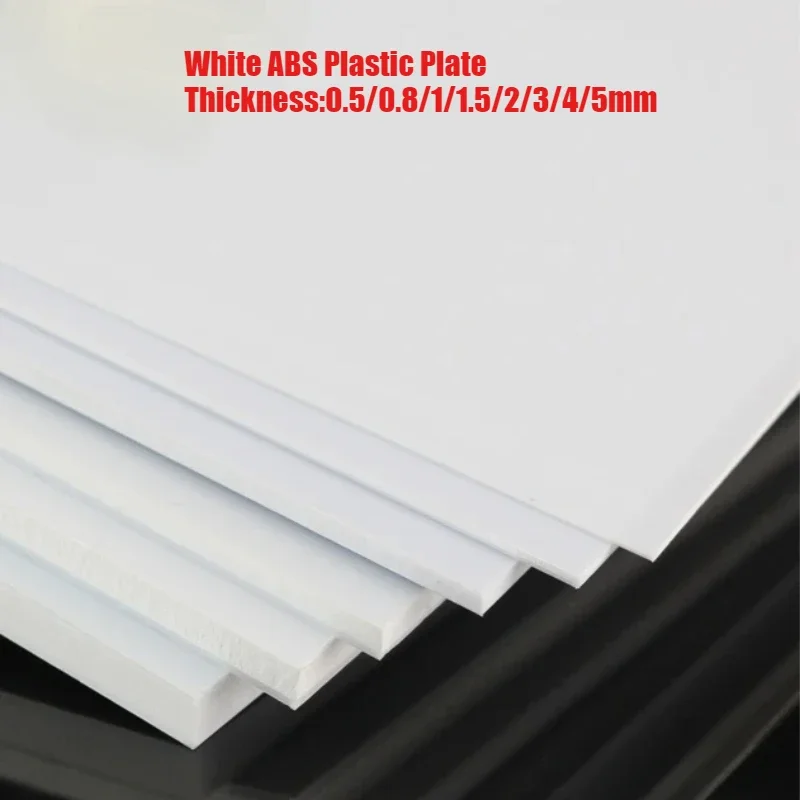 Weiyi Thickness 0.5/0.8/1/1.5/2/3/4/5mm White Abs Plastic Plate Sheet For And Diy Model Making Material
