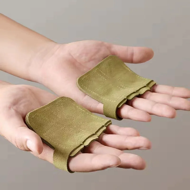 

1 Pair Weight Lifting Gloves Leather Material Palm Protection Exercise Gymnastics Grips Pull-up Gym Fitness Accessories
