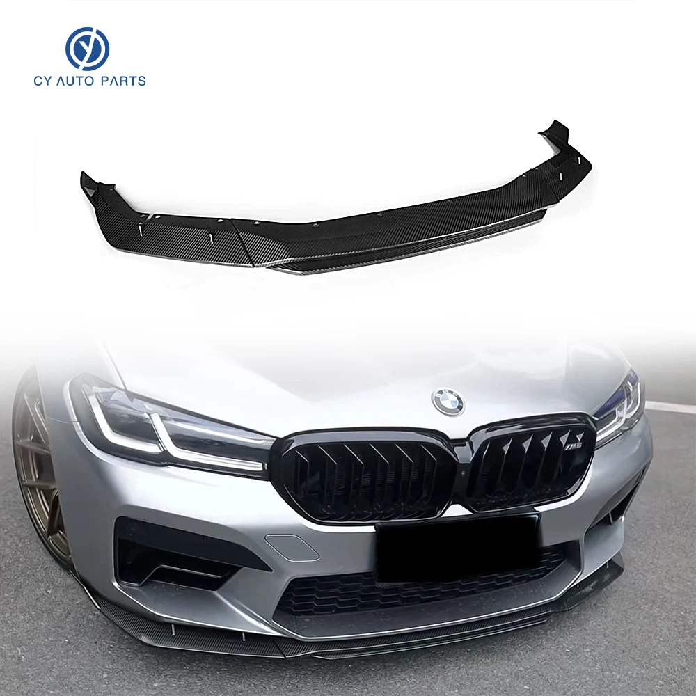 Dry Carbon Fiber MT Style Front Bumper Lip Spoiler For BMW M5 F90 2018-2023 Performance Body Kit Splitter Protector