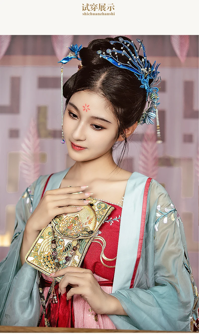 الصينية التقليدية Hanfu محفظة الفتيات حمل حقيبة المرأة التطريز الأزهار محفظة دلو حقيبة الرجعية اليومية تنوعا حقيبة