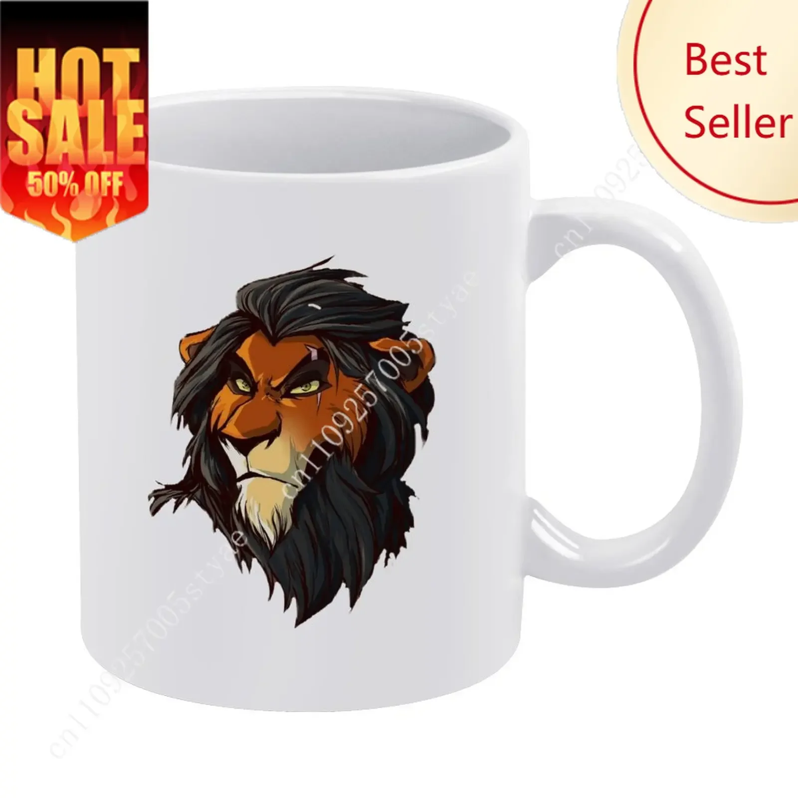 

Scar Mug Disney Cartoon Customization Upload Your Own Image Logo Text Coffee Cup Holidays Birthday Ceramic Cup