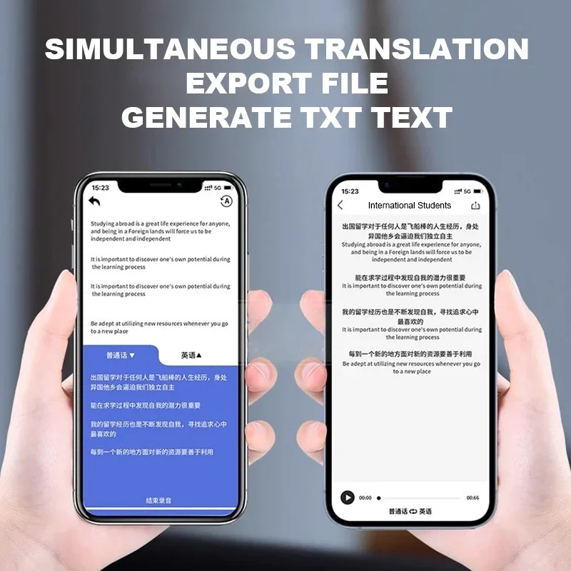 Intelligent Translator Magnetic Bracket 138 Languages Translator Simultaneous Interpretation Voice Photo Text Video Translator