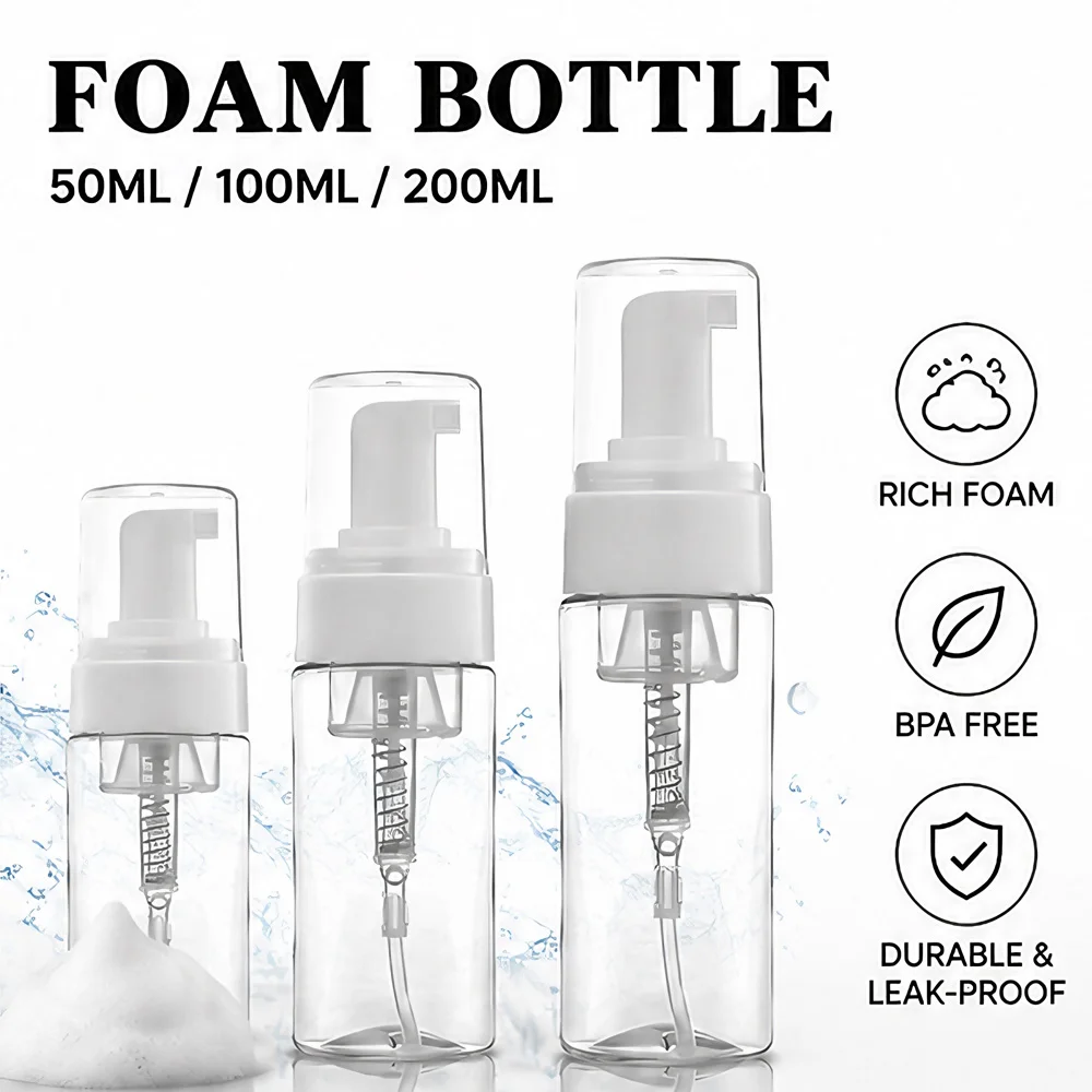 200/100/50ml Tattoo Foam Bottle Dispenser Foaming Pump Foam Soap Empty Diffuser Washing Press Spray Bottles Tattoo Supplies
