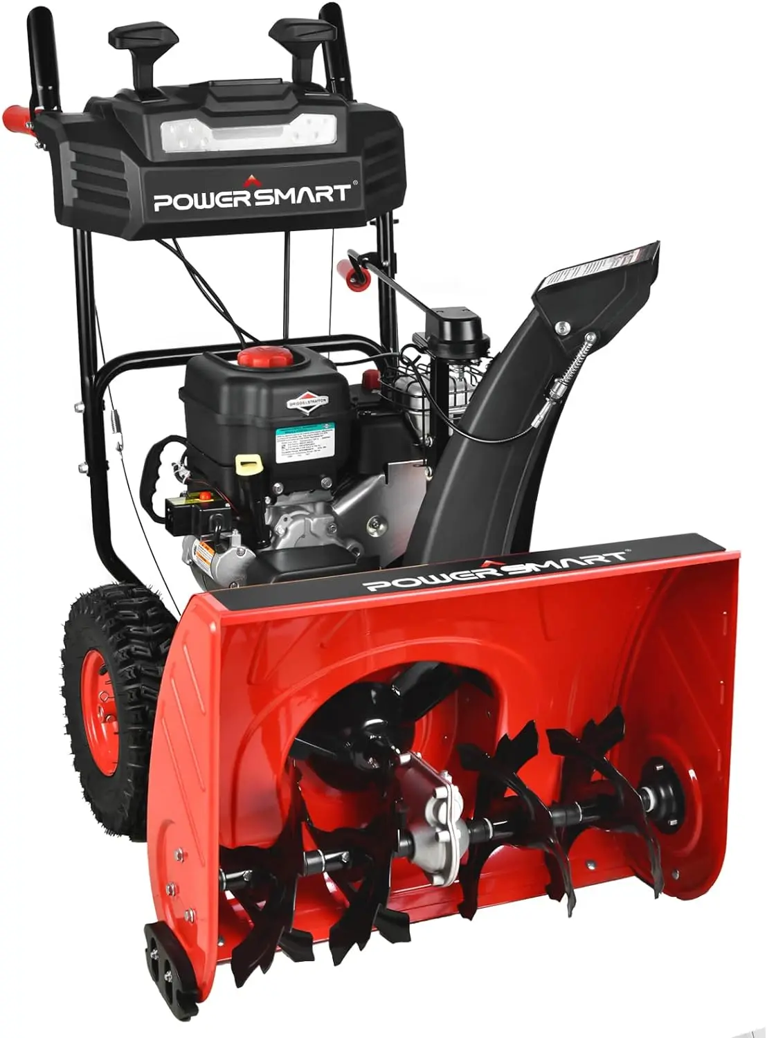 24 Inch Snow Blower Gas Powered, 2-Stage 208cc B&S Engine with Electric Start, Led Light,