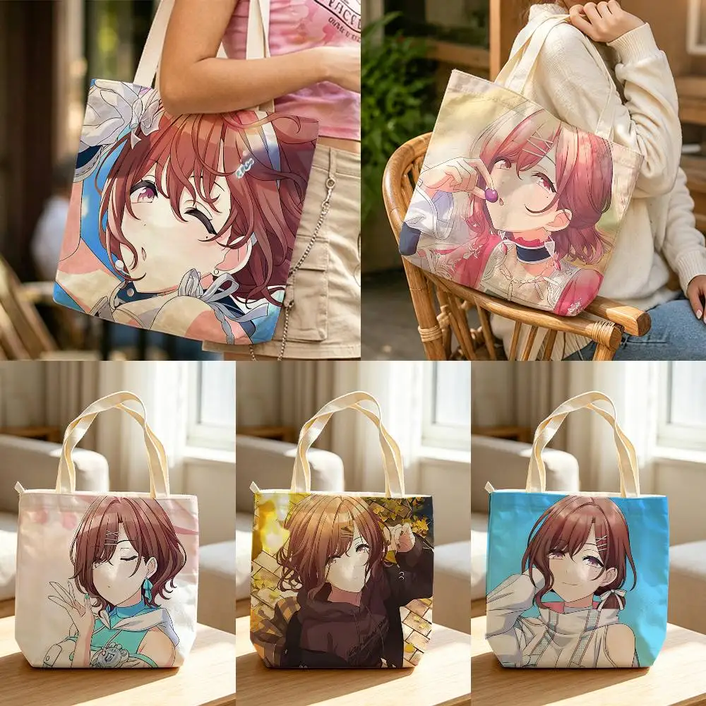 THE iDOLM Madoka Higuchi Waterproof Lined Canvas bags suitable for going to class, shopping, gifts, and commuting