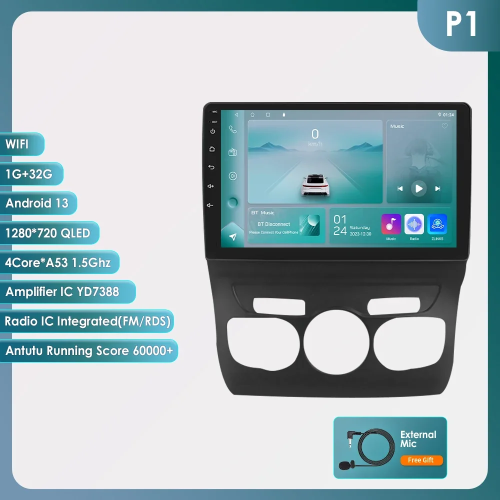 360Camera 2din Android13 Autoradio Voor Citroen C4 C4l Ds4 2013-2017 Auto Multimedia Betaler Gps Carplay Ai Voice Rds 4G Autoradio