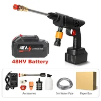 Automobile Water 48HV Gun Cordless High Pressure Cleaner Washer Spray Water Gun Car Wash Pressure Water Cleaning Machine