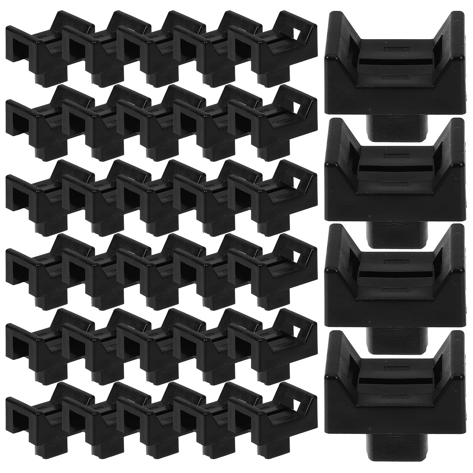 

100Pcs Cable Tie Bases Nylon Material Durable Fade Resistant Easy Installation Versatile Fits Multiple Cable Sizes Zip Tie