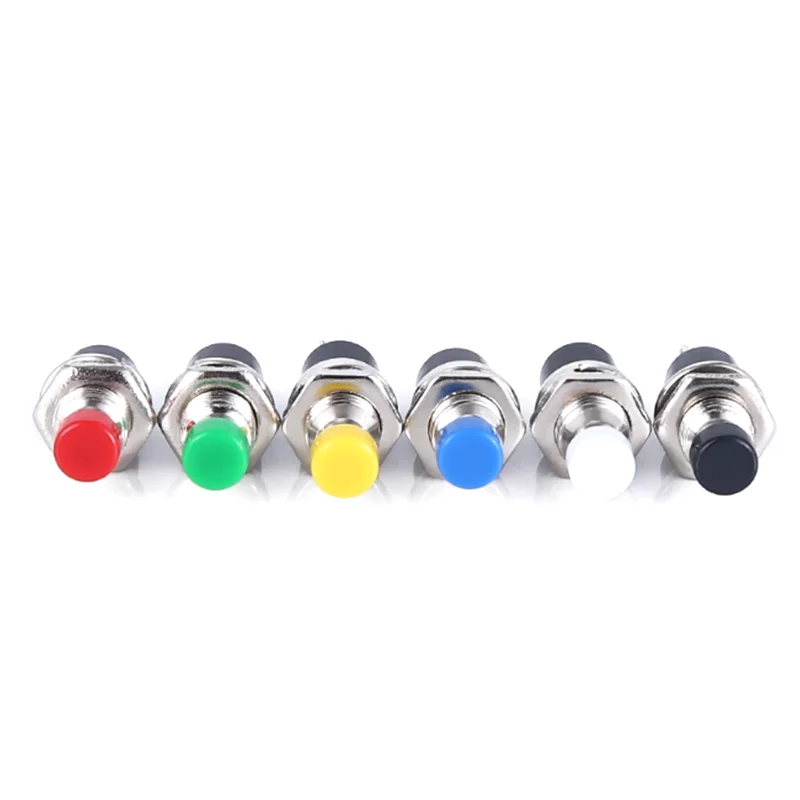 6PCS Small button switch self resetting PBS-110 ONOFF Push button 7MM  Lockless Momentary Switch