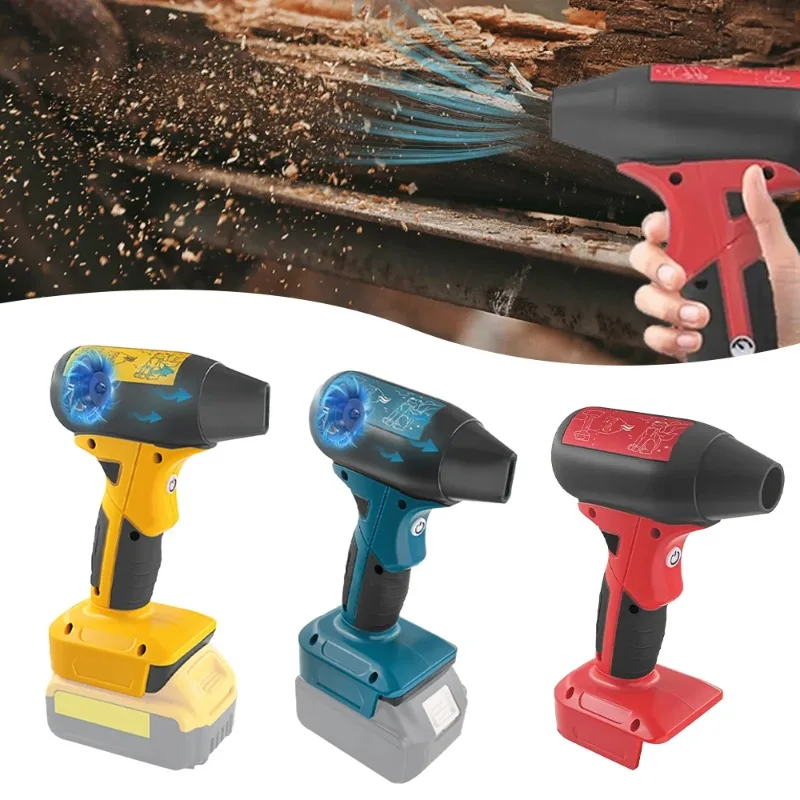 Mini-Jetgebläse, tragbar, gewalttätiger Turbo-Lüfter, 130000 U/min, 4-Gang-Wireless-Hochgeschwindigkeits-Handventilator für Makita/Milwaukee/Dewalt