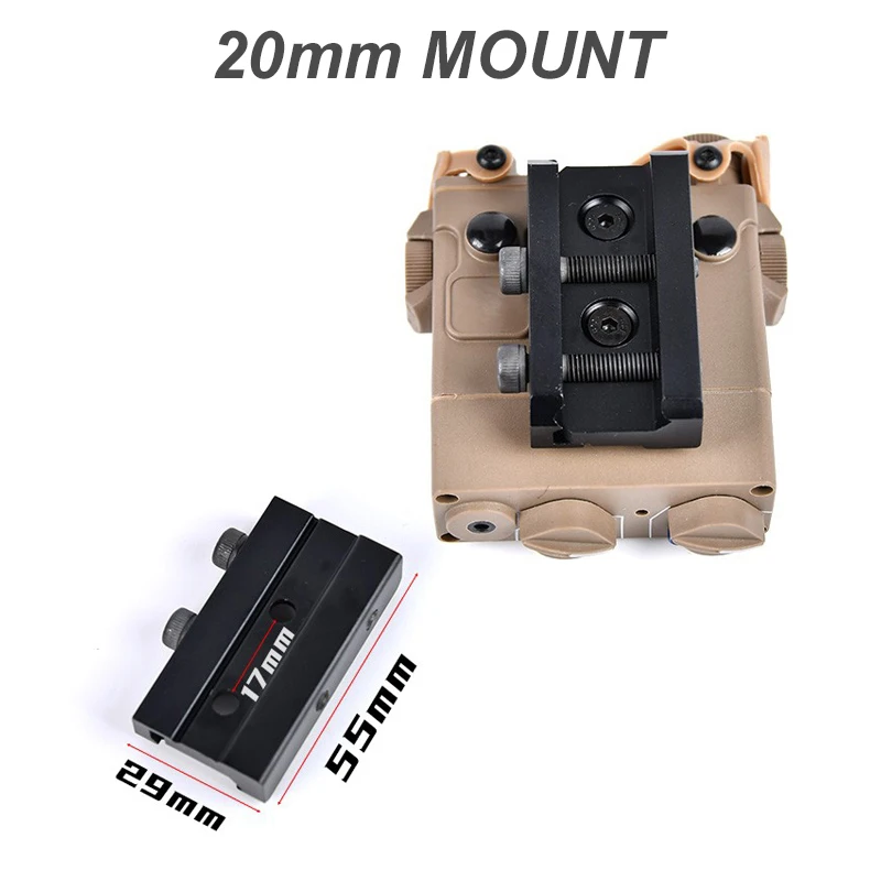 Tactical Full Metal & Plastic DBAL-A2 D2 Picatinny Mount QD Base Quick Install Remove Fit 20mm Rail For DBAL PEQ Mounting Seat