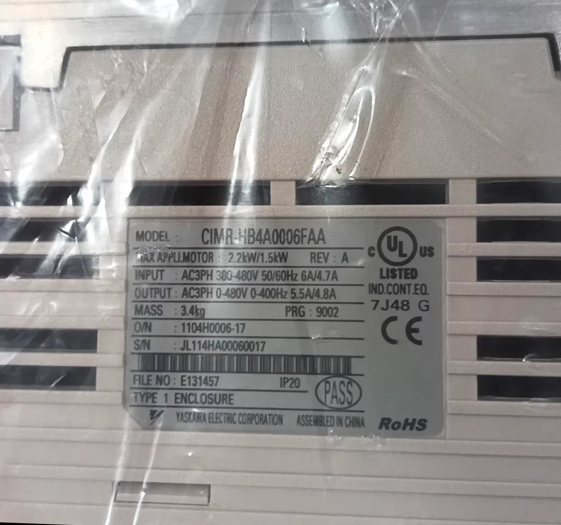 

CIMR-HB4A0006FAA Brand New Frequency Converter Original Genuine，Fast shipping，CIMR HB4A0006FAA