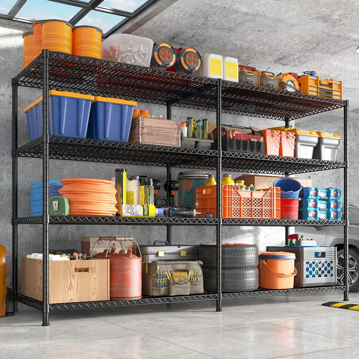 Heavy Duty Storage Shelves 3680LBS Load 81.5