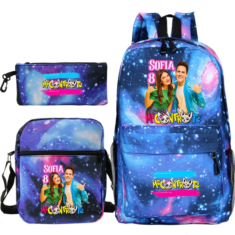 Mochila de alta capacidade para meninos e meninas, Mochilas escolares, Mochila diária, Mochila de viagem, Mochila Me Contro, Novo, Estudantes, 3pcs