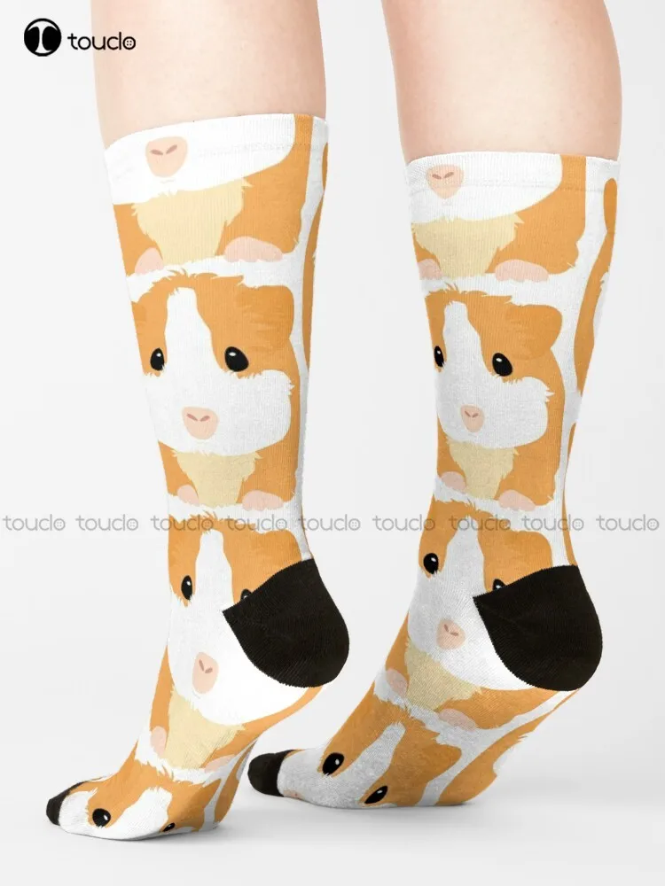 

Guinea Pig - White Socks Black Baseball Socks Unisex Adult Teen Youth Socks 360° Digital Print Harajuku Gd Hip Hop Gift Retro