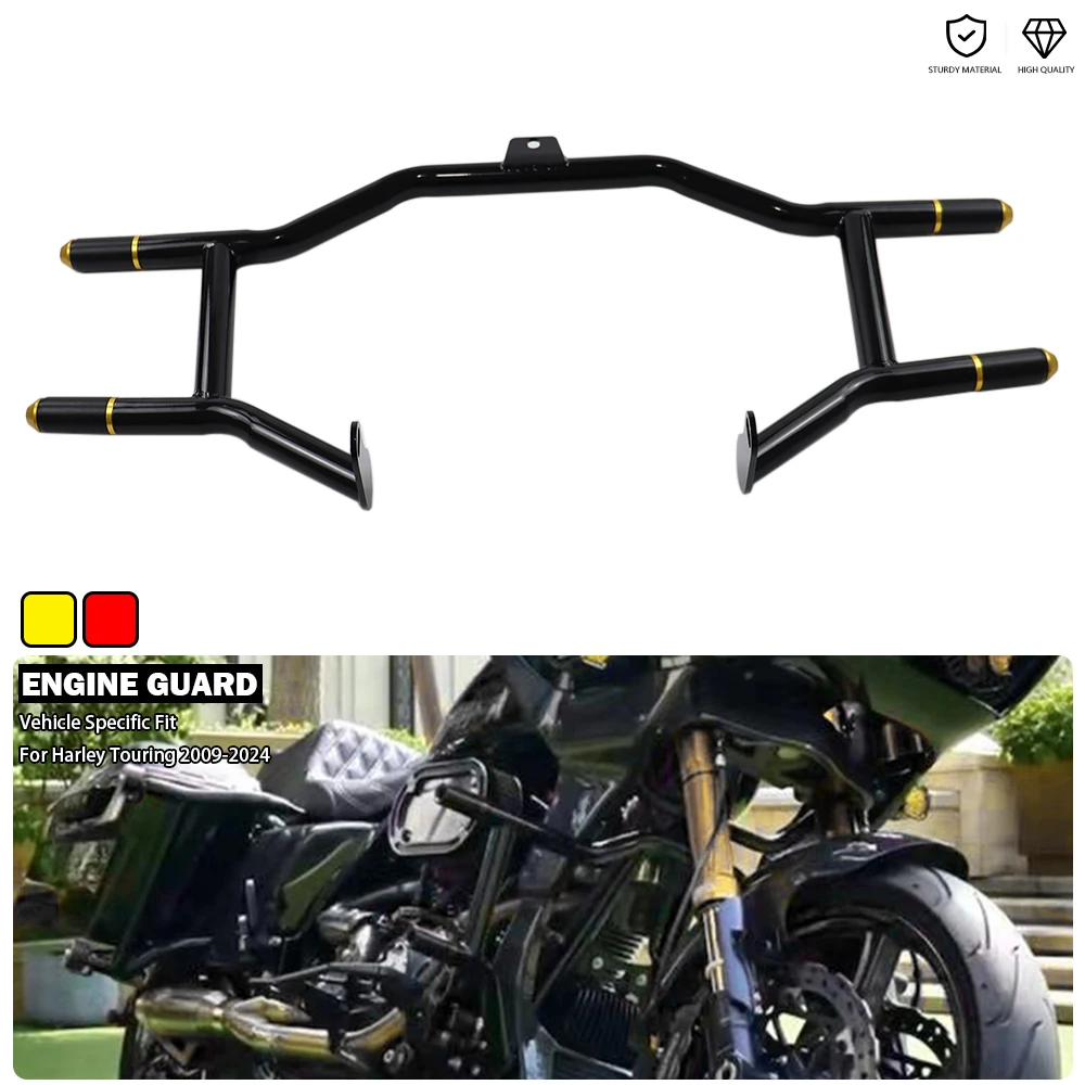 Osłona silnika motocykla pasek zabezpieczający przed uderzeniem pasuje do Harley Electra przemieszczanie się po ulicy CVO Road King Freewheeler Revival Touring 09-24