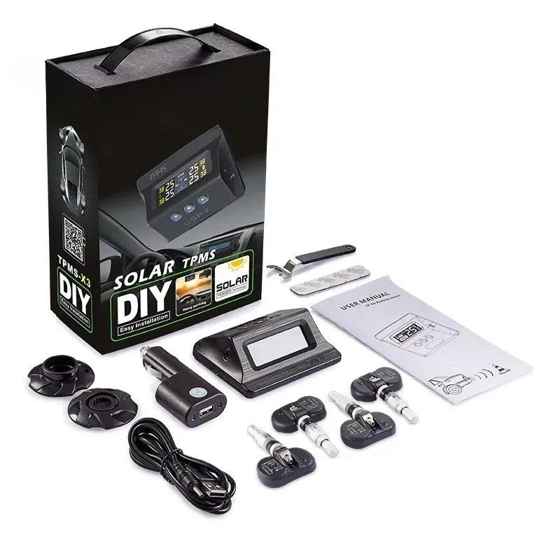SPY Auto Digital Tire Gauge TPMS 433.92MHz LCD Display 12V Car Tire Pressure Sensor 0-3.5 Bar Tire Pressure Monitoring System