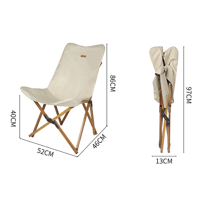 Butterfly Chair Aluminum Alloy Thickened Folding Chair Camping Chair Picnic Leisure Moon Chair Fishing Chair