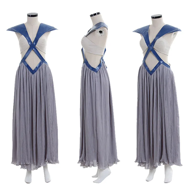 dark blue high low dress Game of Thrones Womens Long Blue Costume main image 0