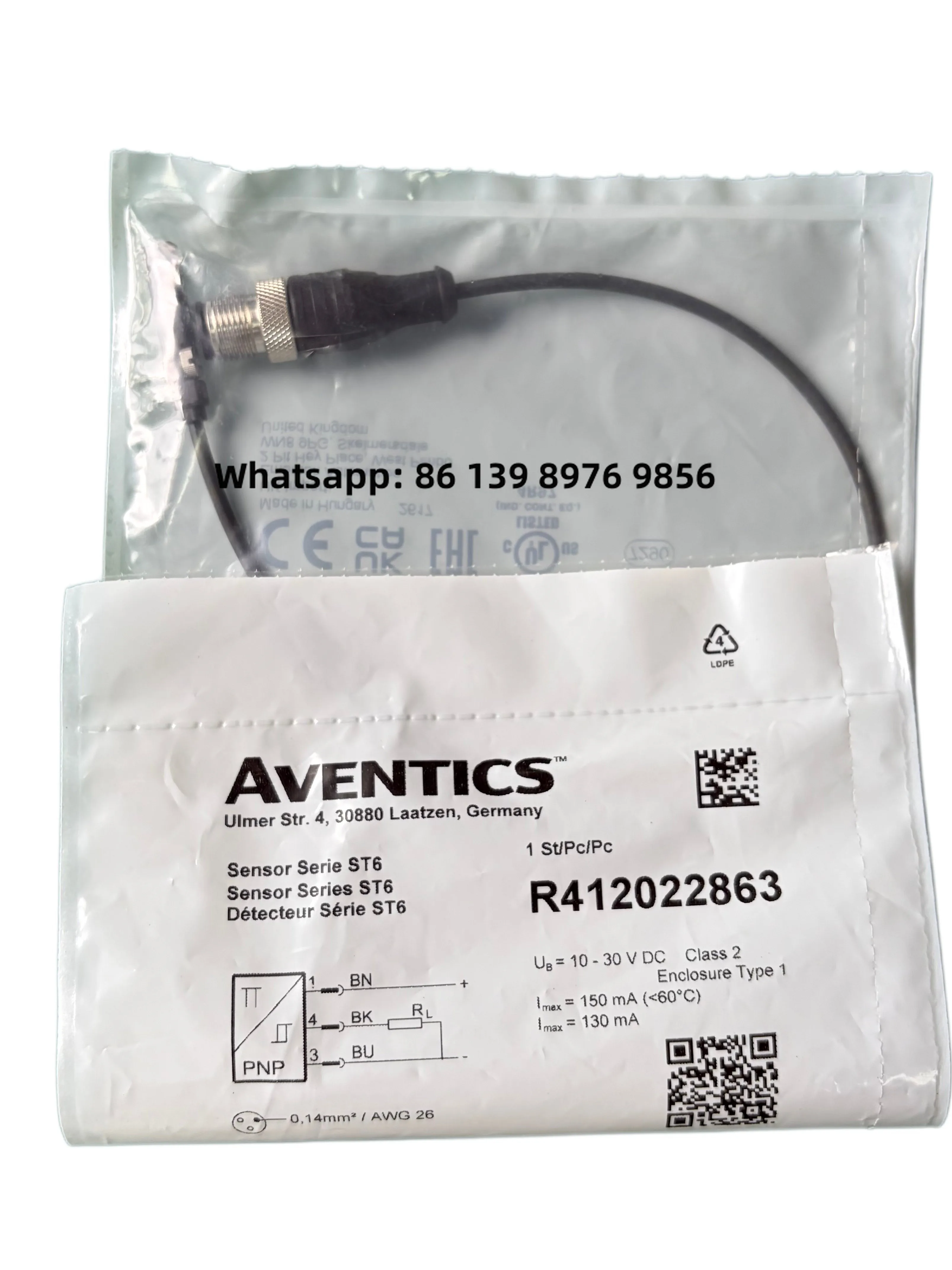 German AVENTICS St6 And St9 Sensors, Model R412022863, 0830100486