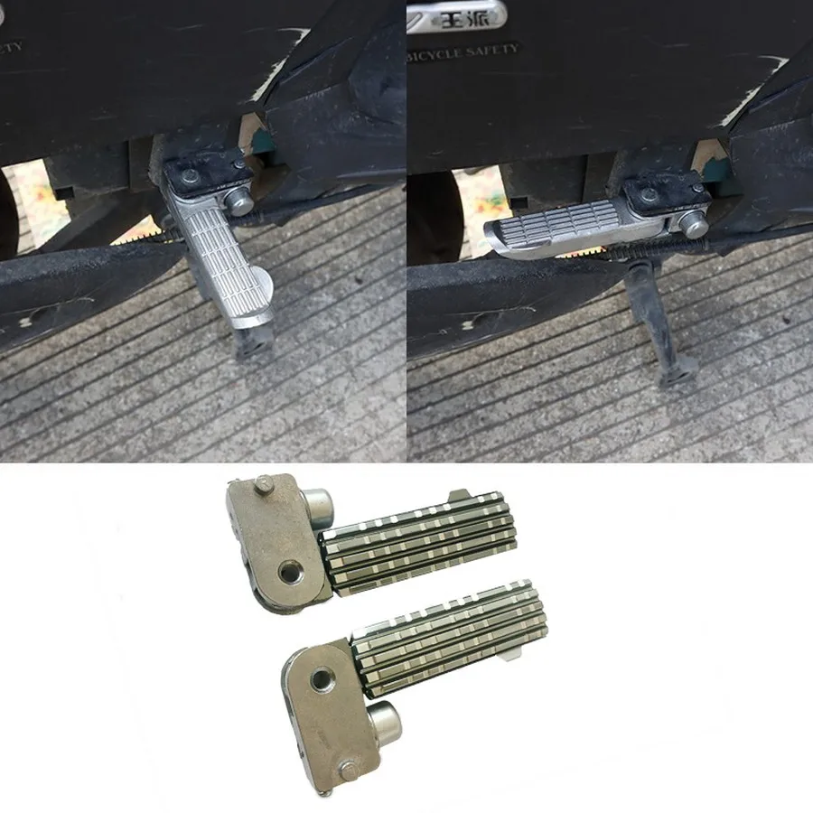 Falten pedal für citycoco Elektro roller E-Bike Motorrad Dreirad Legierung Fuß stütze Roller Motorrad Falten Pedal Fuß klammer – Detail 1