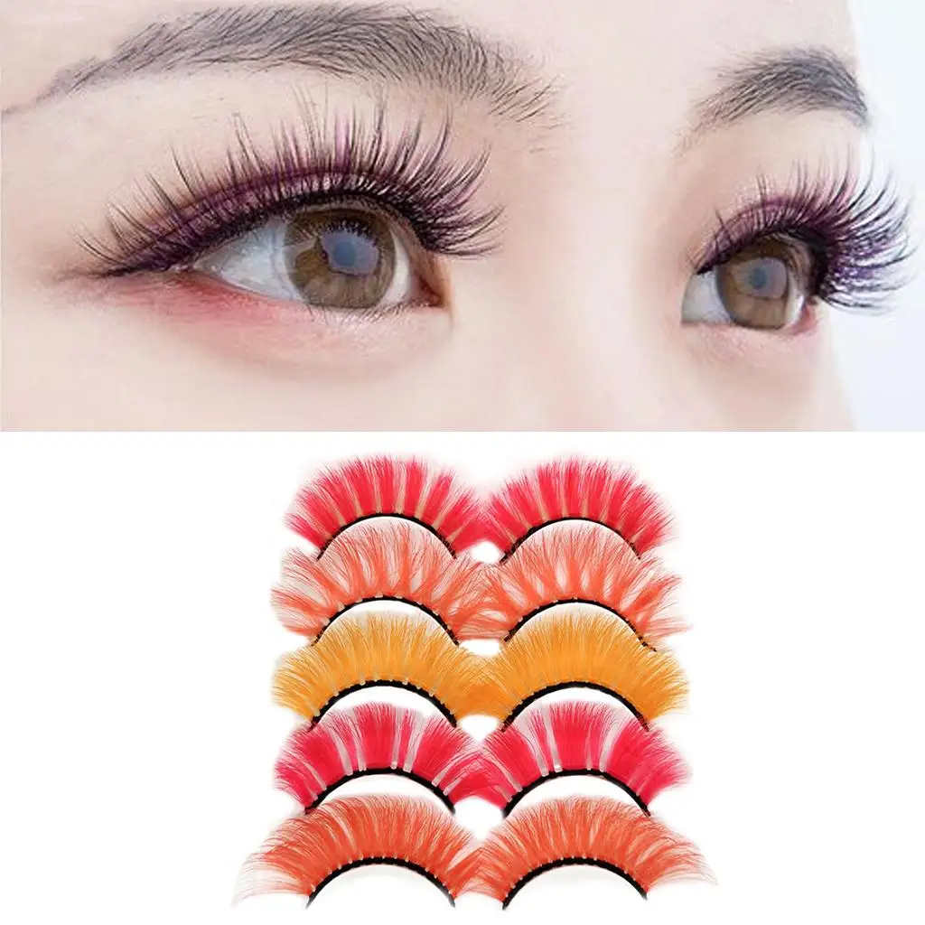 5 par sztucznych rzęs 3D, miękkie i naturalne, dla efektu dramatycznego makijażu oczu.