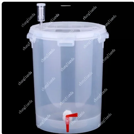 Conical transparent fermentation barrel V-shaped barrel bottom home brewed beer wine fruit wine 28L food grade