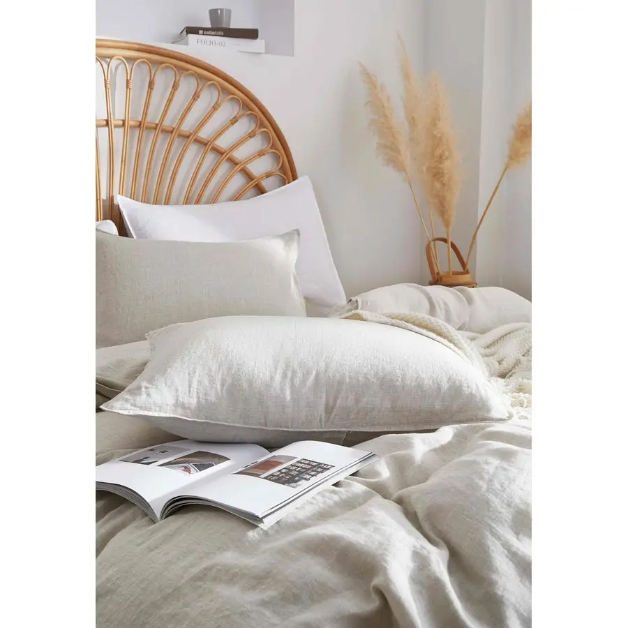 

Наволочки из французского льна 20x36 дюймов, размер King, комплект из 2 штук с застежкой-конвертом, мягкие, прочные, дышащие, с эффектом stonewash.