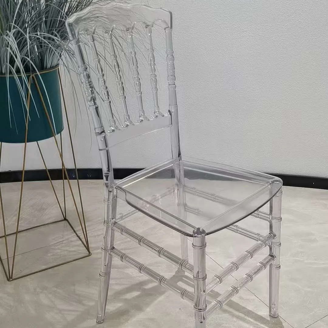 modern custom high quality restaurant party tiffany event wedding wholesale stackable cheap clear resin pc napoleon chair