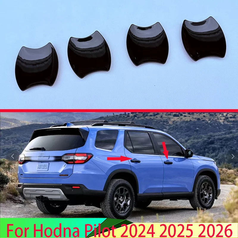

For Honda Pilot 2024 2025 2026 Car Accessories ABS Chrome Door Handle Bowl Cover Cup Cavity Trim Insert Catch Molding Garnish