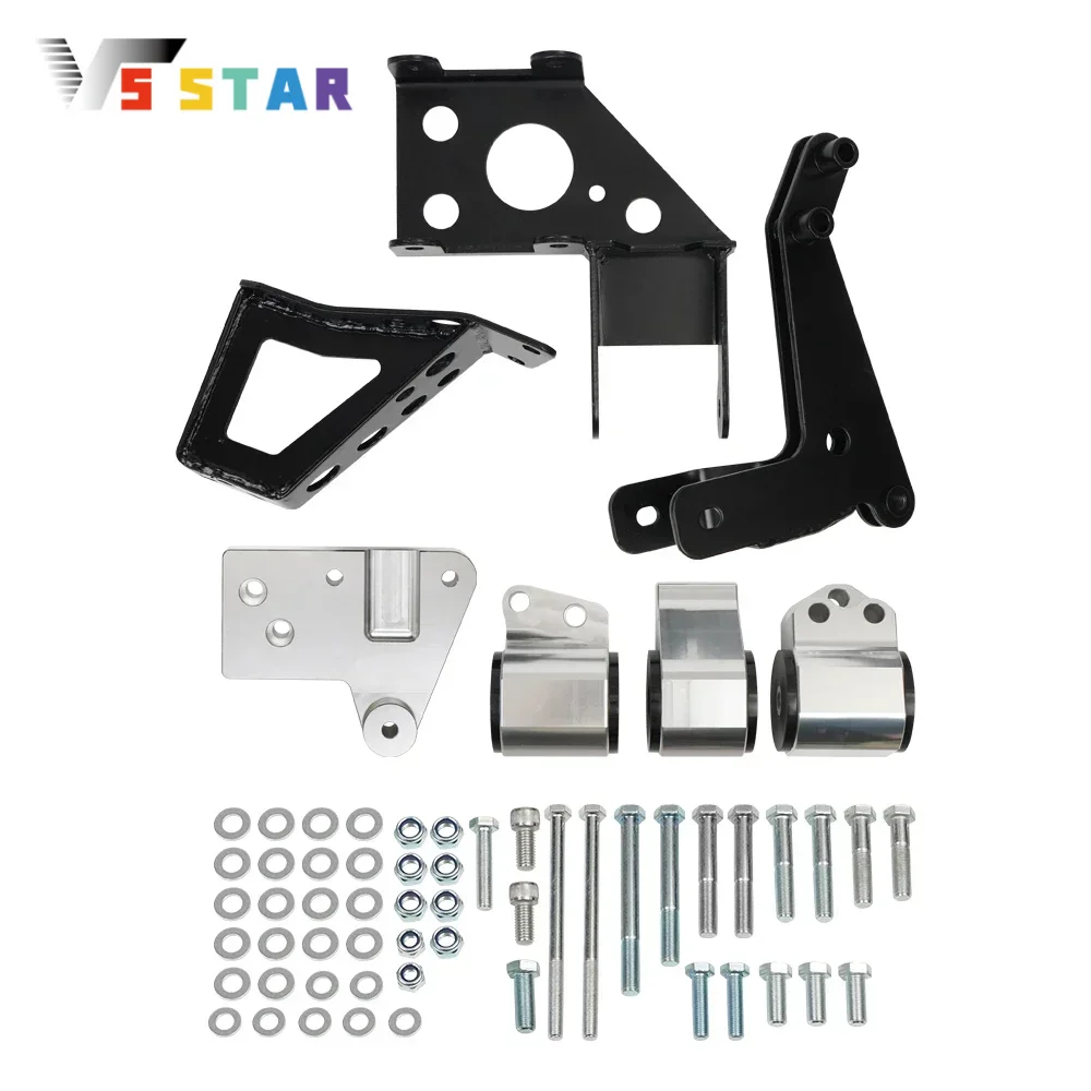 Engine Mounts EG Motor Swap Kit Sliver For 1992-1995 Honda Civic EG 1994-2001 Acura Integra 1993-1997 Honda Del Sol