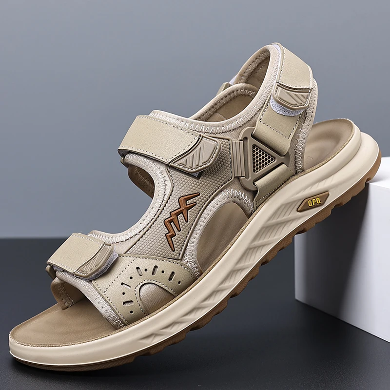 Men's Adjustable Strap Sandals Featuring Ventilated Design, Flexible Sole Construction, and Secure Fit for Summer Activities