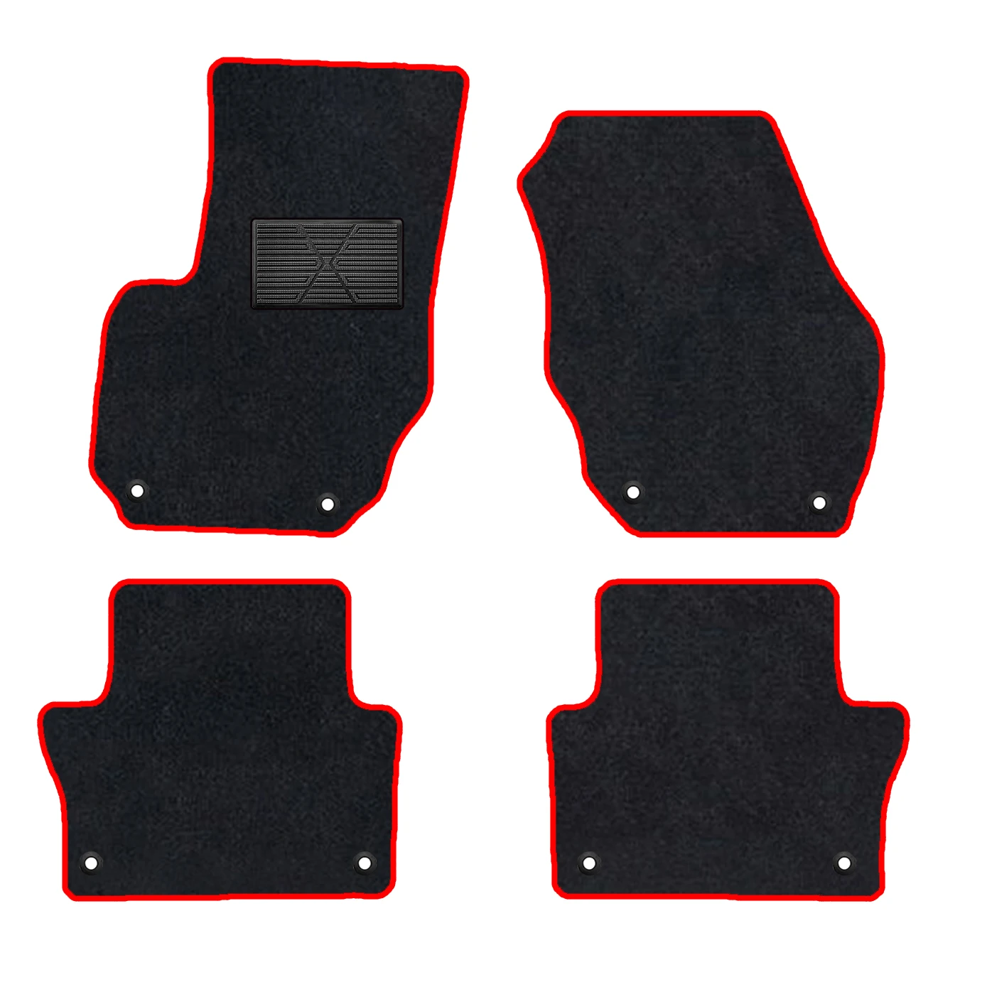 

For Volvo S80 2007-2016 Car-Specific Mats Floor Mats Waterproof Non-Slip Car Mats With Buttons Full Set Car Interior Accessories